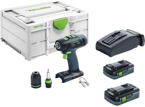 Festool cordless drill/driver T 18+3 HPC 4.0 I-Plus in Systainer3